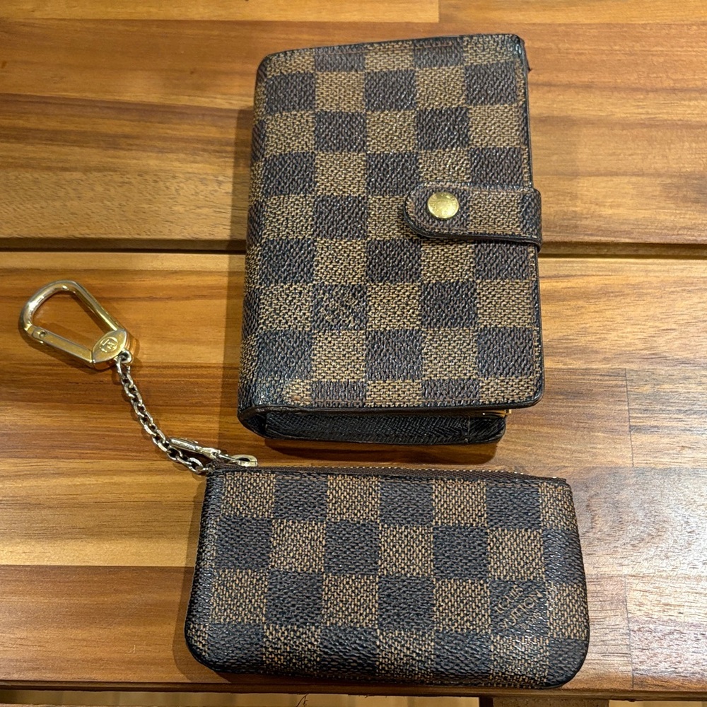 Authentic Damier Wallet and Coin Pouch